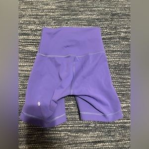 lulu biker shorts wunder train high-rise short 6” purple